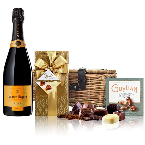 Veuve Clicquot Vintage 2015 Champagne 75cl And Chocolates Hamper